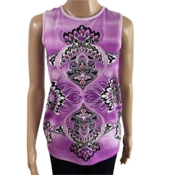 Athleta Purple Yoga tank top size MT - medium tall purple style #841191 - Picture 1 of 10